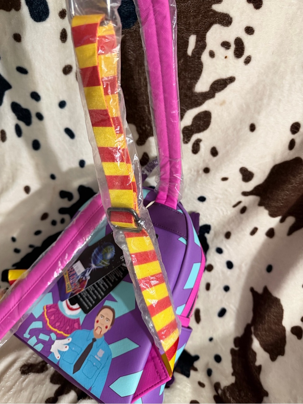 Loungefly Purple Clown Backpack with Green Hair and Red Accents - Picture 5 of 8